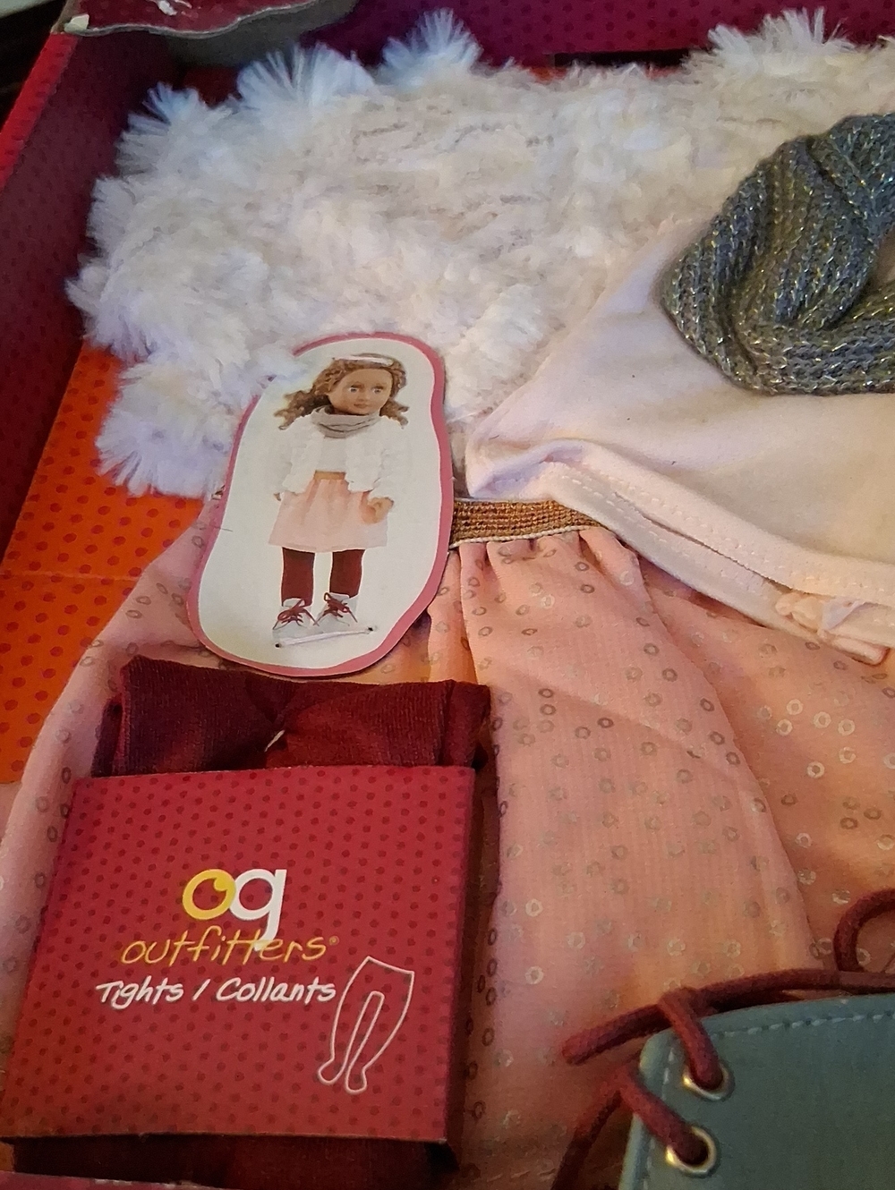 Our Generation "It's Snow Snuggly" Doll Outfit - Pink & Blue - Picture 4 of 6